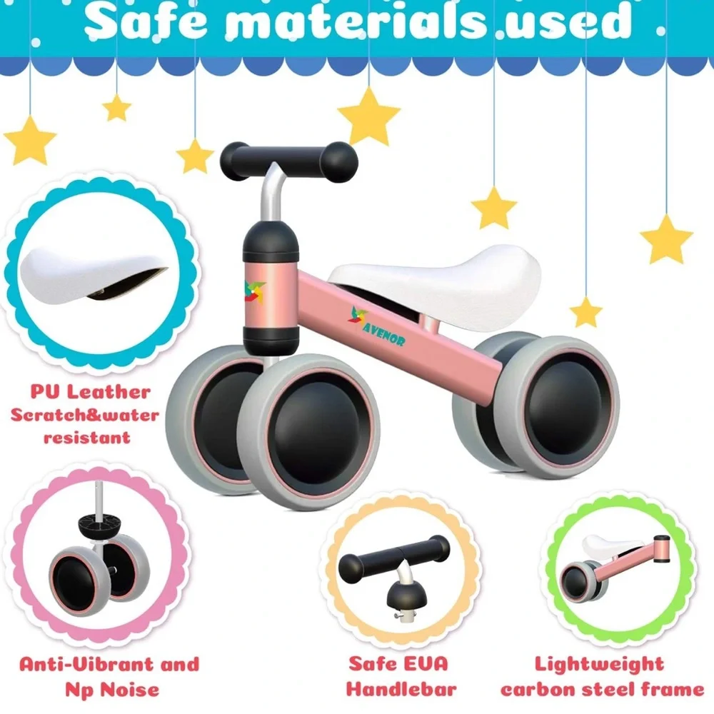 Avenor l Pink and White l Baby Balance Bike - Picture 3 of 6